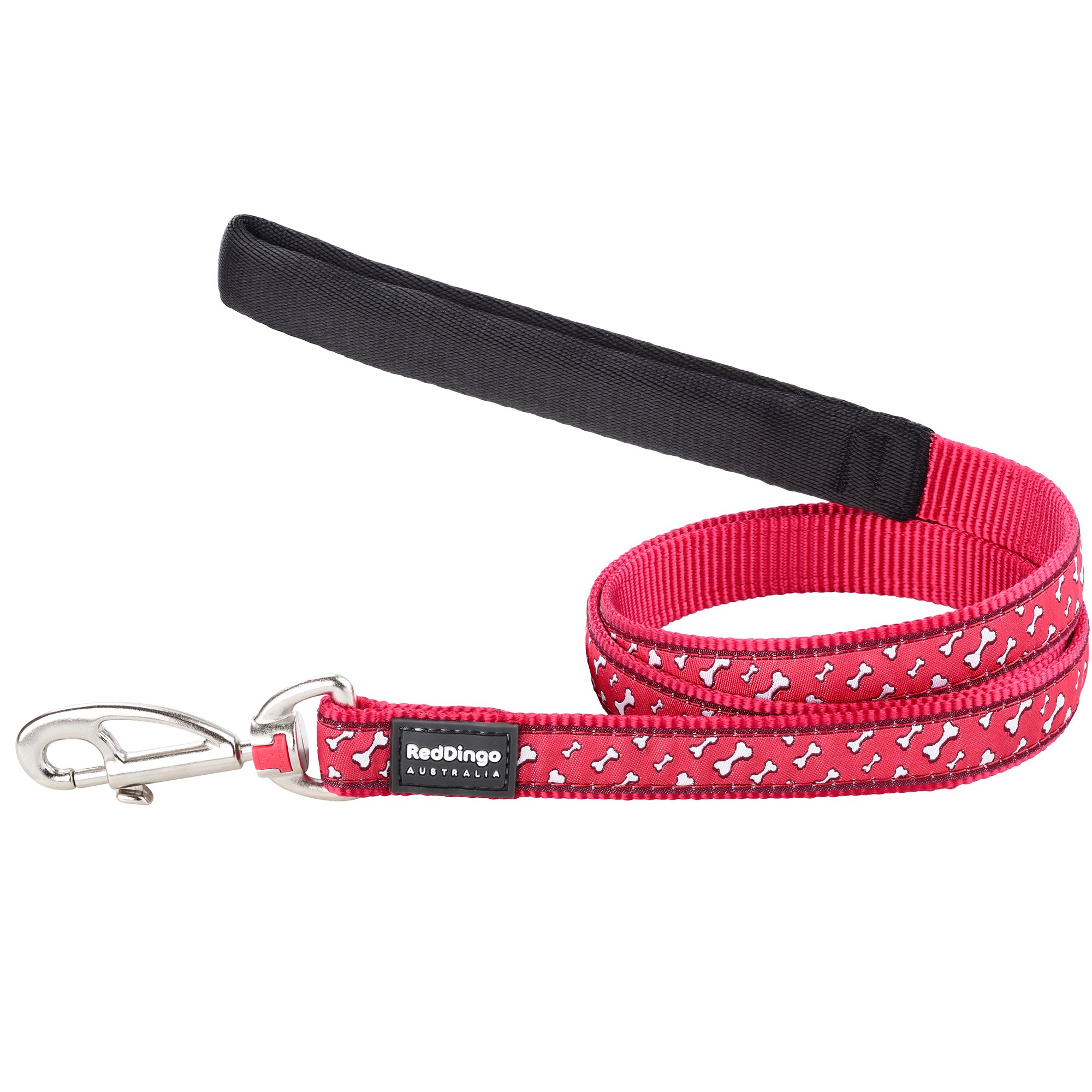 Red Dingo Flying Bones Dog Lead, Large, Red