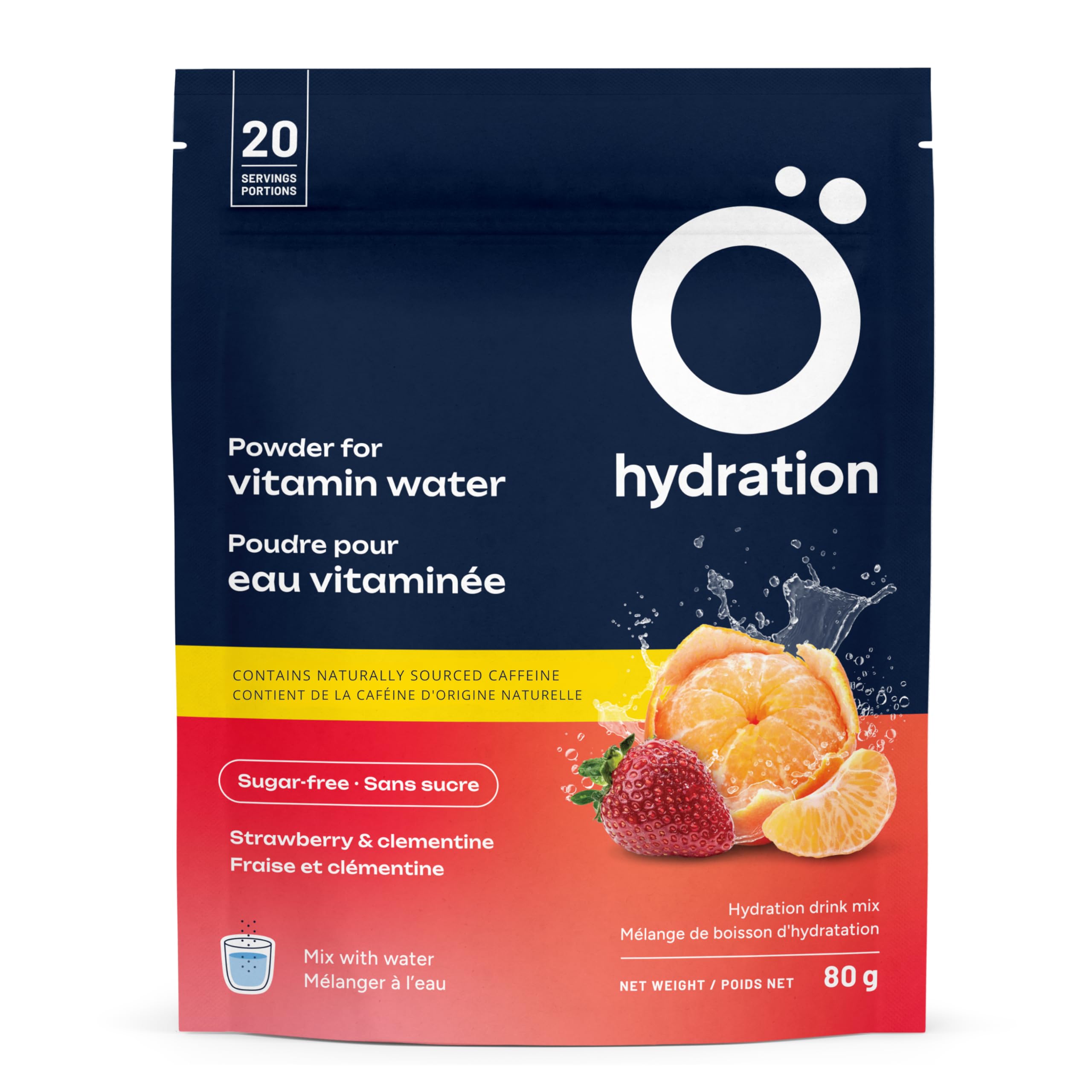 Ö Drink Mix Powder | Strawberry Clementine Flavour | Sugar-Free Powdered Beverage | 20 Servings | With Caffeine