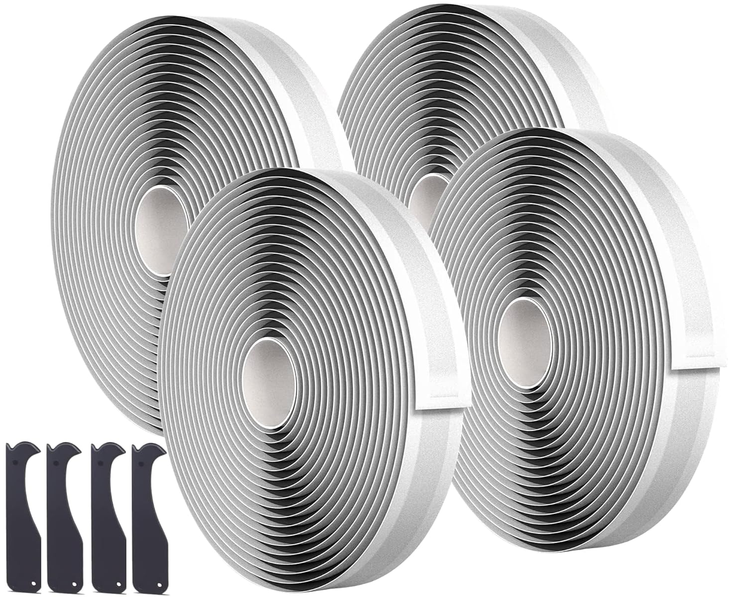 Black Butyl Seal Putty Tape 1 Inch x 30 Feet(4 Pack),Leak Proof Butal Tape for RV Repair, Window, Boat Sealing, Glass and EDPM Rubber Roof Patching