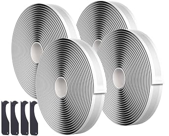 Oleitodh Black Butyl Seal Putty Tape 1 Inch x 30 Feet4 Pack,Leak Proof Butal Tape for RV Repair, Window, Boat Sealing, Glass and EDPM Rubber Roof Patching