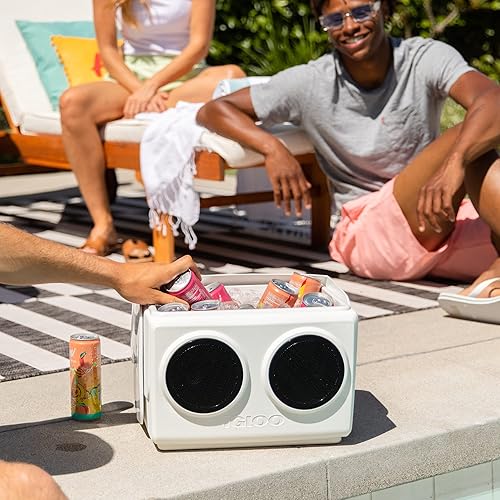 Miniatura 6 de Igloo KoolTunes - Enfriador Bluetooth Boombox, 14 cuartos de galón de jade Jade,Retro