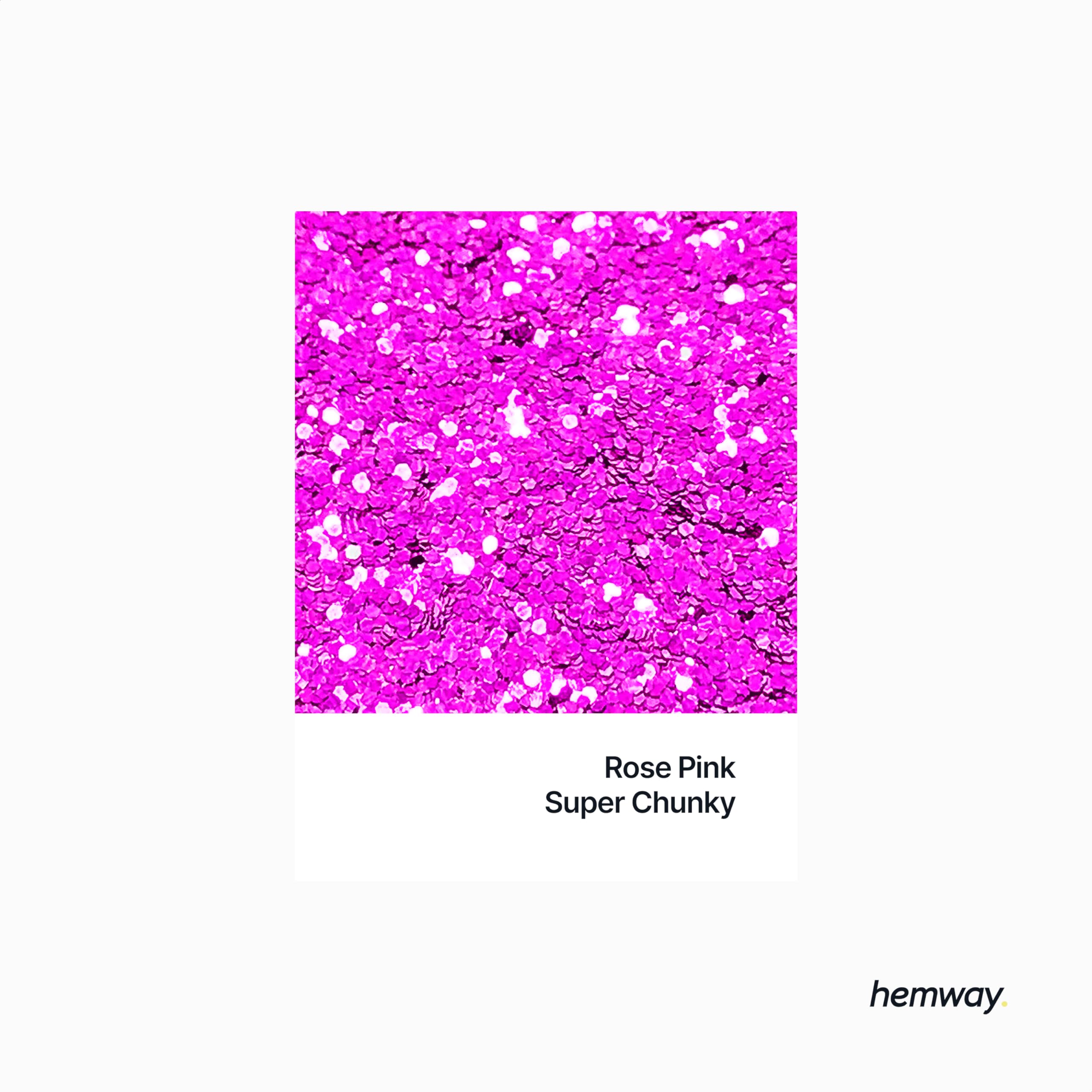 Hemway Glitter Shaker Rose Pink 110g x2 Pack Super Chunky, Craft Glitter Shakers for Resin & Epoxy Crafts - Image 2
