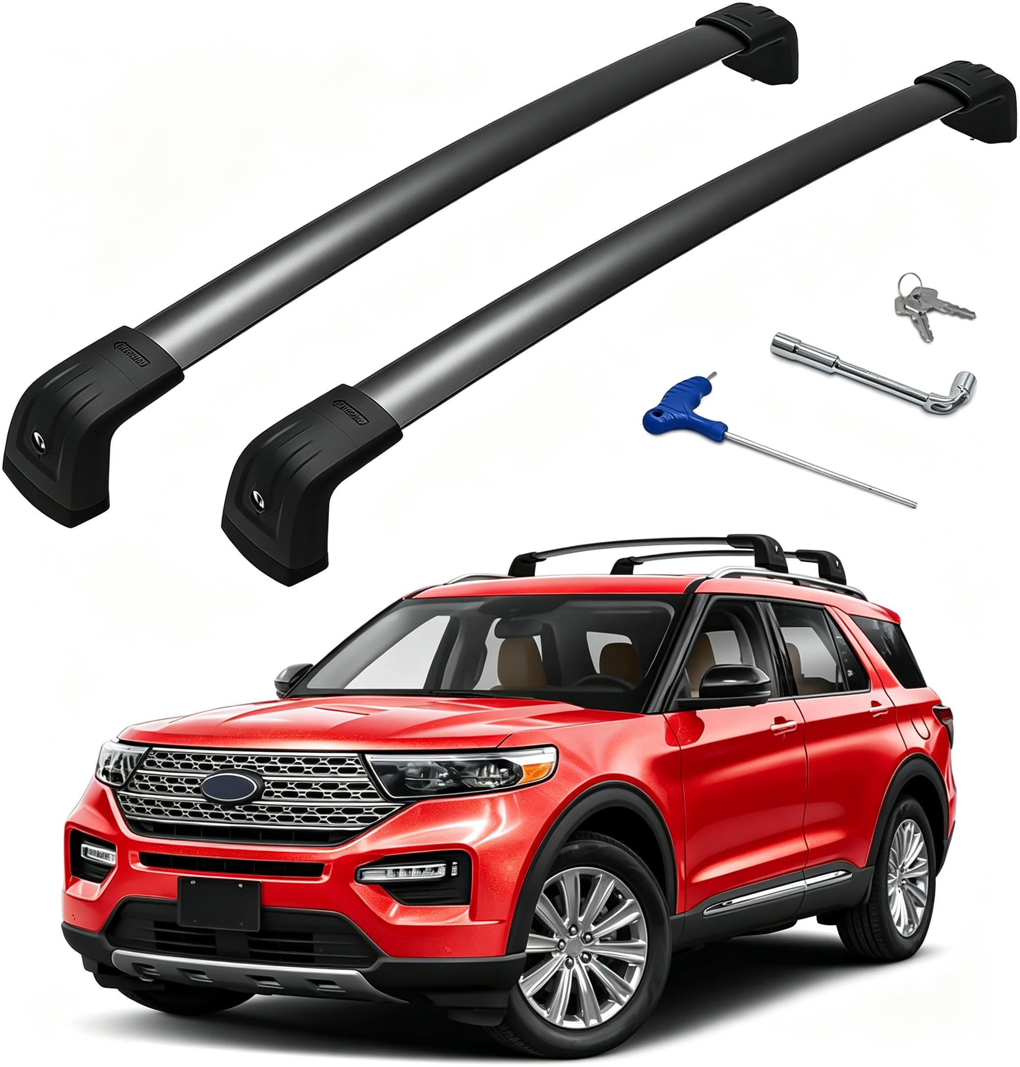 Low Profile Roof Rack Cross Bars Fit for Ford Explorer 2020-2026