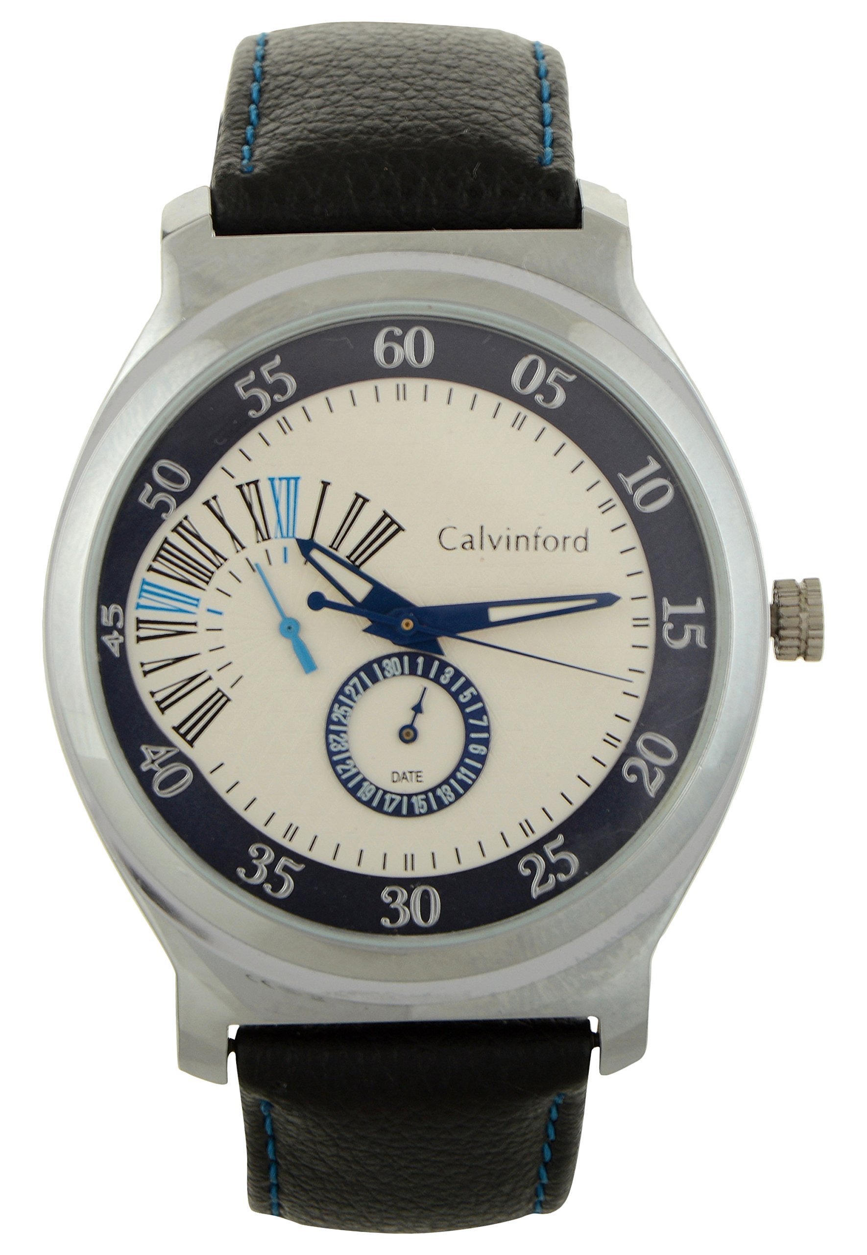 Calvinford Analog Multifunction White Dial Mens Watch - 518B (B076Q753QV) Amazon Price History, Amazon Price Tracker
