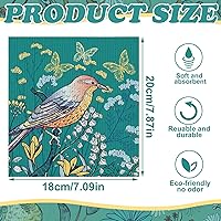 Vista 3 de Sunnyray 12 paños de cocina suecos, paños de cocina reutilizables con esponja, paños de limpieza, paños de cocina, absorbentes, lavables, para secar