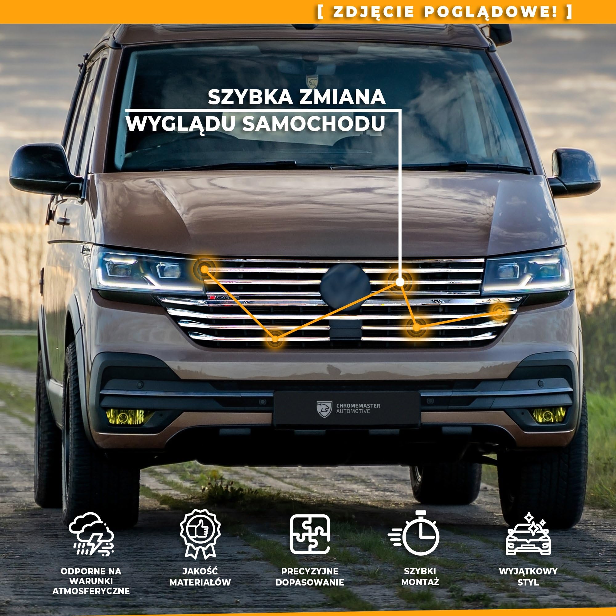 CHROMEMASTER | Kompatybilne z Dacia Duster 2013-2017 | Listwy Atrapy Przedniej; Listwy na Grill Auta; Stal Nierdzewna Polerowana | Idealne Dopasowanie | Nowy, Atrakcyjny Wygląd Samochodu