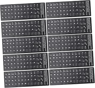 Lurrose 10 Sheets Keyboard Stickers Laptop Decals Label Sticker Spanish Keyboard Computer Keyboard Stickers Keyboard Skin Keyboard Replacement Sricker Keyboard Stickers for Computer Pvc