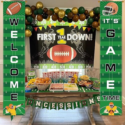 Miniatura 2 de Cartel de bienvenida para porche de fútbol, decoración de fiesta para el día del juego, deportes, puerta, casa, fiesta, suministros