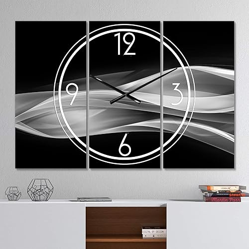 Miniatura 2 de Reloj de pared moderno con patrón de plata para decoración de la sala de estar del dormitorio del hogar, baño, oficina, sala de estar