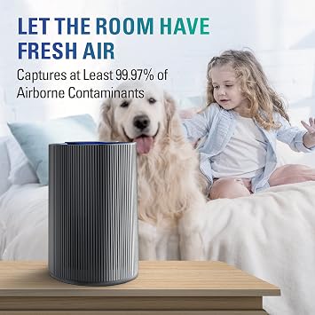 STEALTH Air Purifiers for Home Allergies Pets Hair Dander Pollen Up to 1345 Ft2/H, H13 True HEPA 3-in-1 Filter Air Cleaner, Ozone Free 24db Sleep Mode,3 Speeds Timer for Lage Room Dorm Bedroom