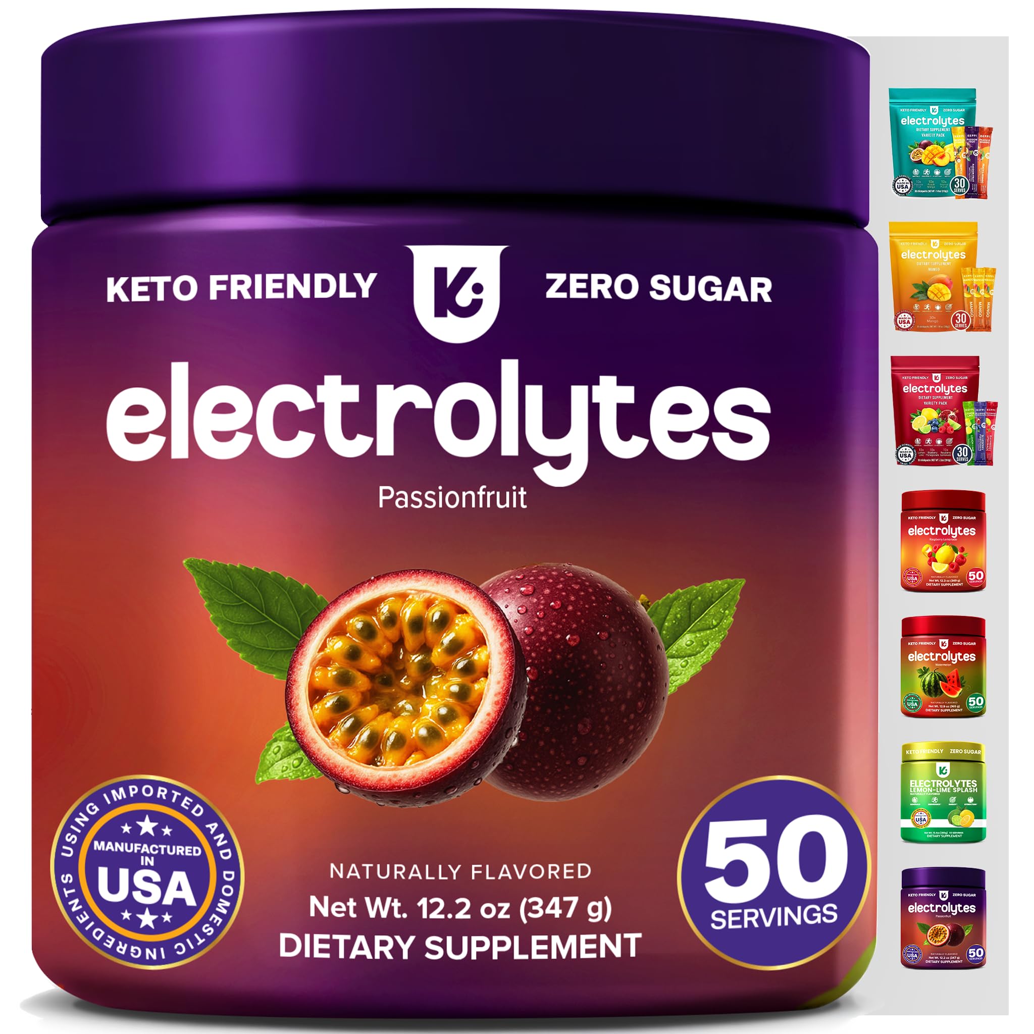 Keppi Electrolytes Powder – Raspberry Lemonade Flavor 50 Servings - No Sugar with Potassium, Magnesium, Sodium – Sugar Free Electrolytes for Keto, Fasting & Hydration – Clean Electrolyte Drink — Amazon image 9