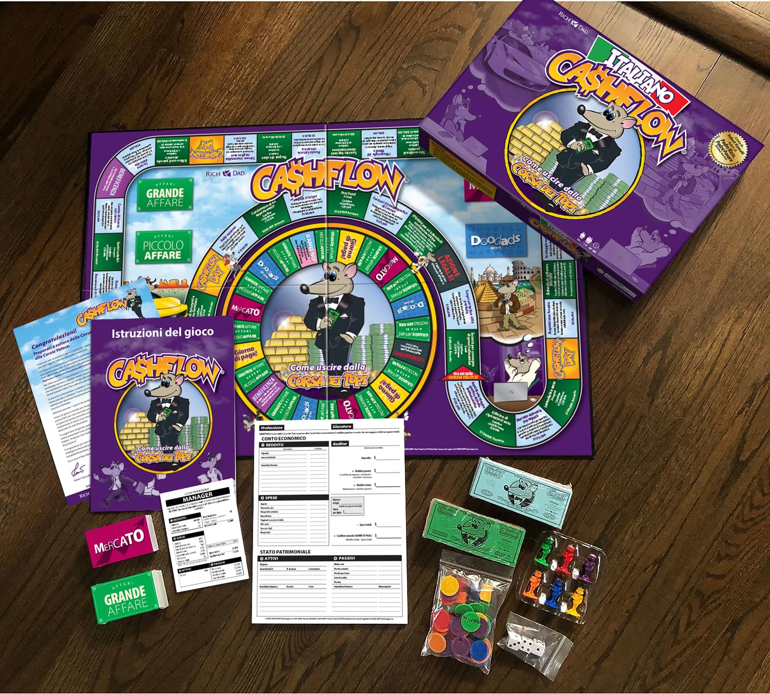 Rich Dad CASHFLOW Gioco educativo di Robert Kiyosaki per l'educazione finanziaria della famiglia la creazione di imprese gli investimenti e la gestione del denaro Opportunità di apprendimento ludiche