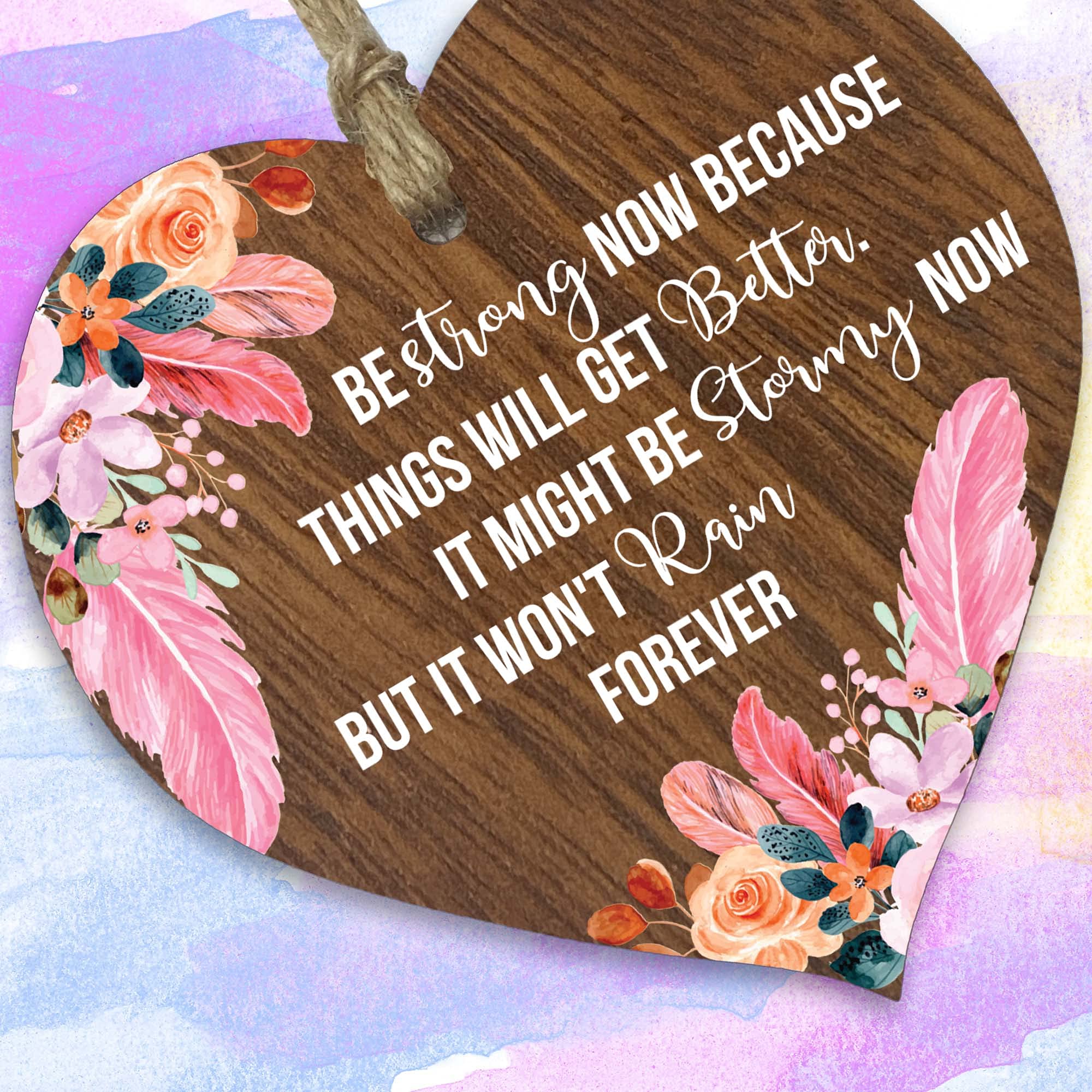 Targa a forma di cuore in legno leggero da appendere, con scritta in lingua inglese Always Remember You Are Loved More Than You Know, regalo di amicizia per donne, regalo di compleanno per lei