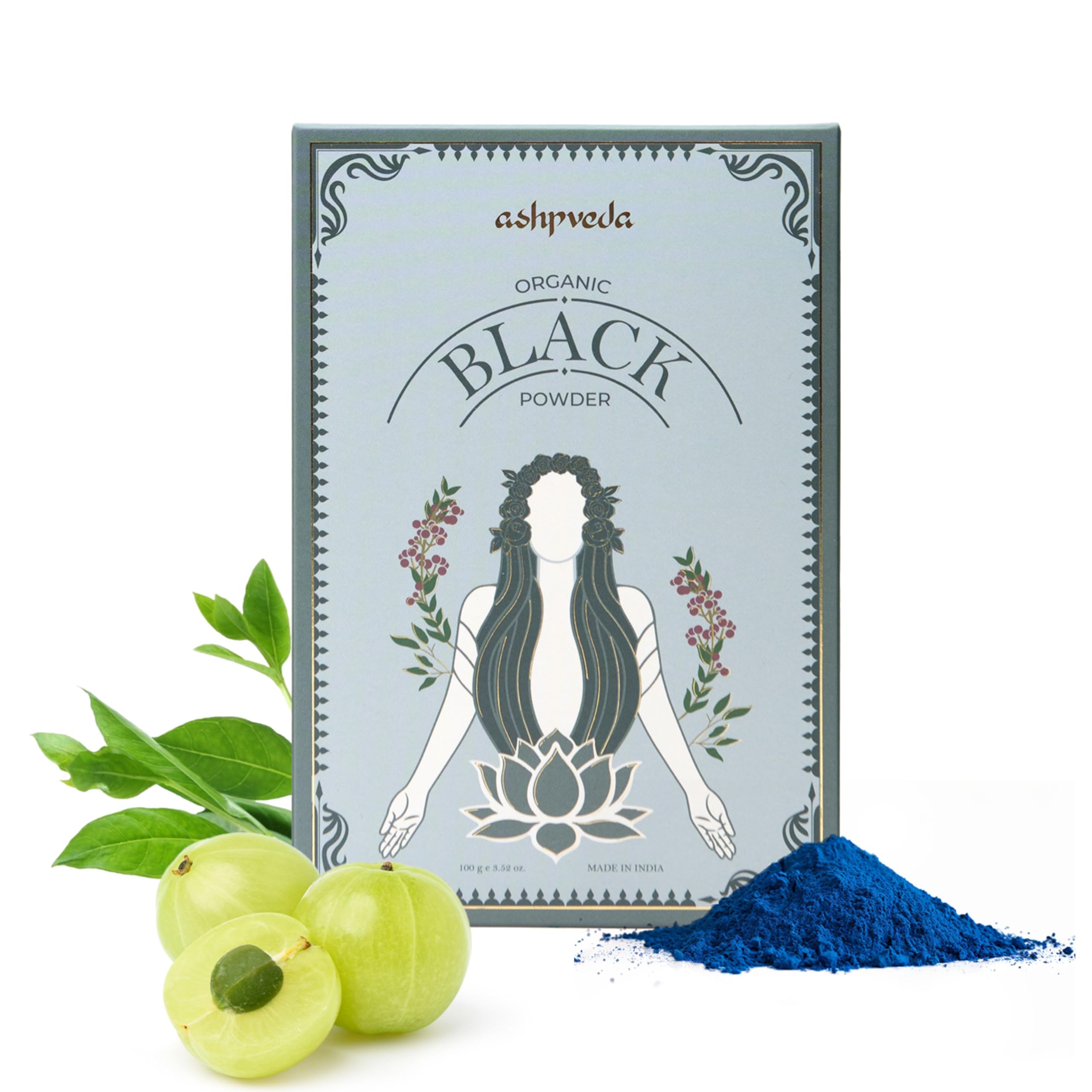 Organic Hair Colour Black Ammonia & PPD Free Long Lasting Hair Color for a Stronger Scalp, Silkier and Shining Hair | Chemical Free Hair Color for Women and Men (100 gm, Black)-image-31