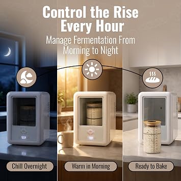 Cozy Bread Climate Cube | Sourdough Starter Home | Starter Jar Temperature Control System | Warms & Cools Starter | Compact & Lightweight | USA Brand