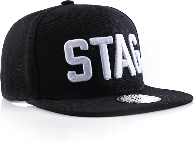 True Heads Stag Party Wedding Black Snapback Baseball Cap