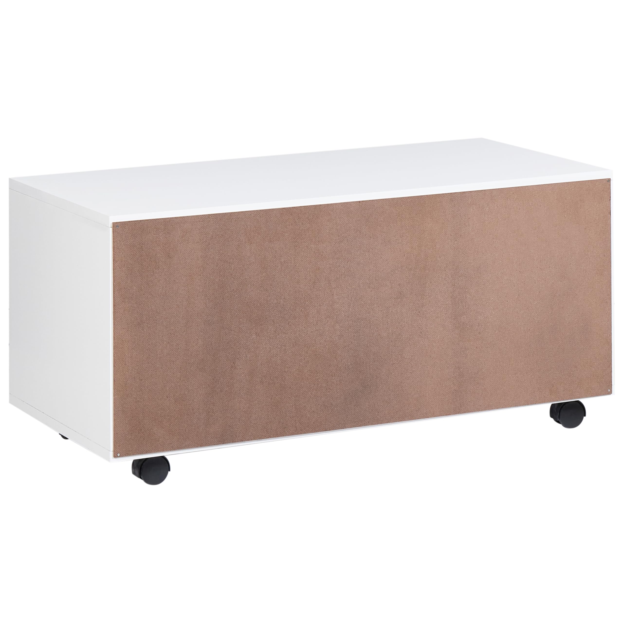 Beliani Mueble de baño de MDP Material sintético Ruedas 2 cajones almacenaje de baño Blanco Osasco