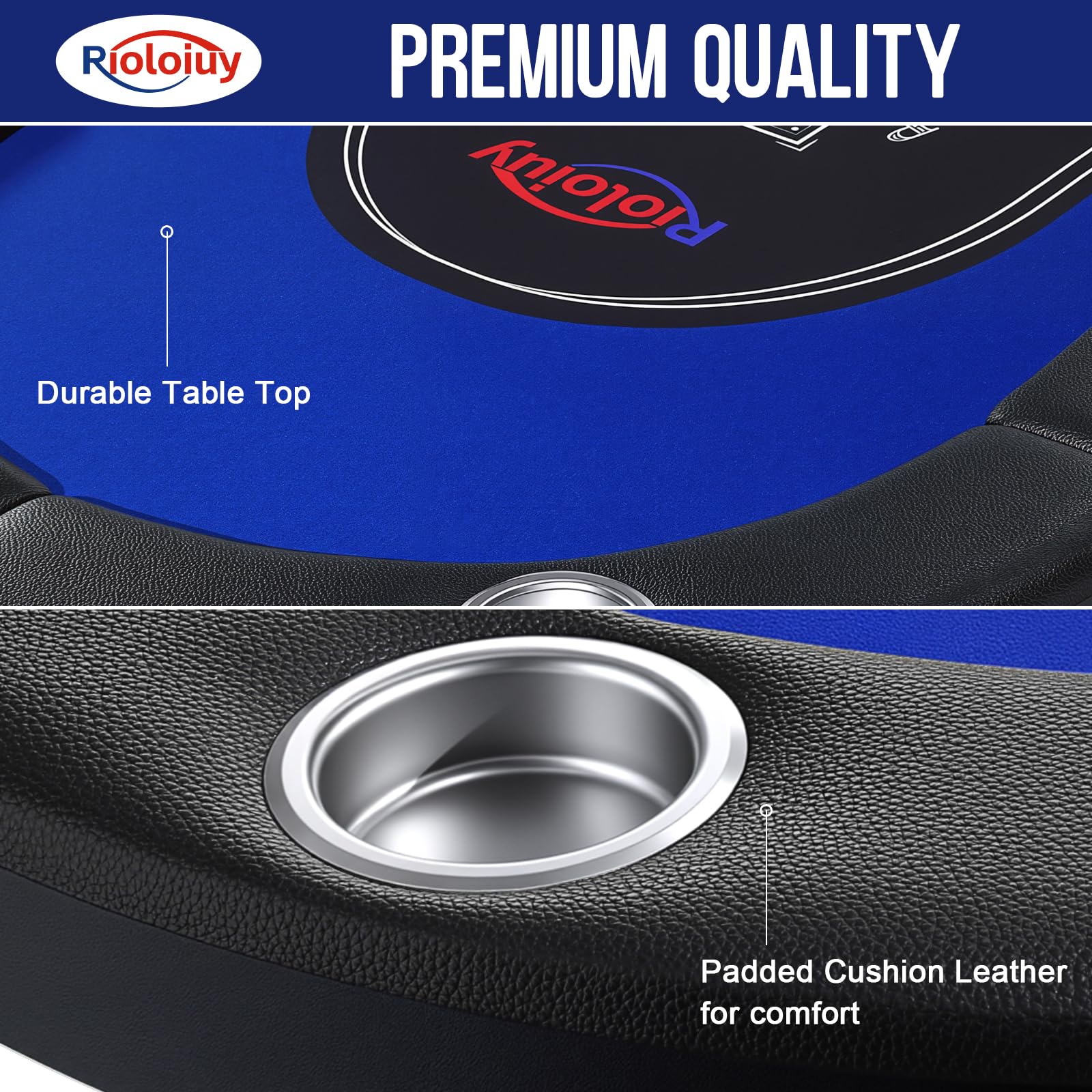 Amazon.com: Rioloiuy 8 Player Poker Table Foldable, Texas Holdem