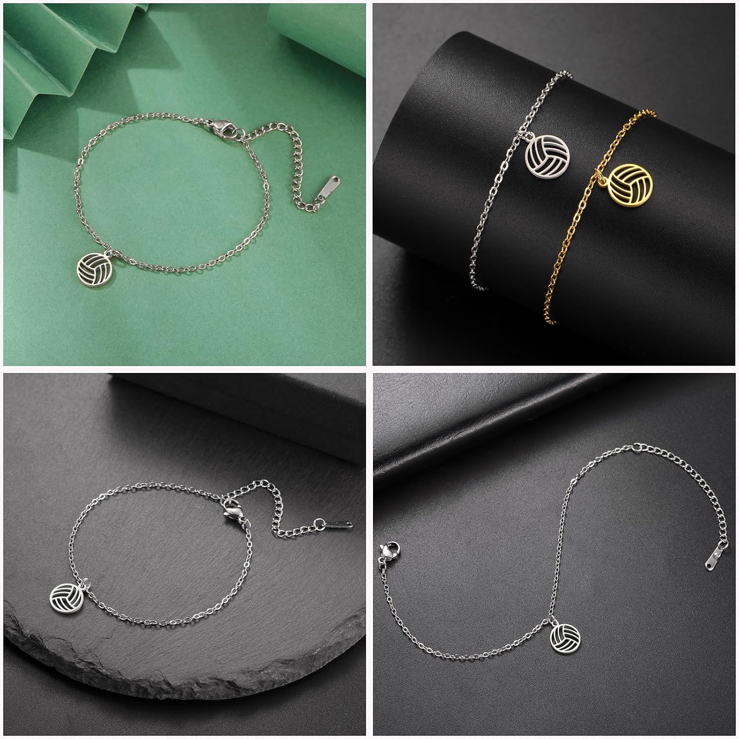 TEAMER Volleyball Bracelet Deliacate Volleyball Pendant Stainless Steel Fashion Sport Ball Jewelry For Team Athlete Coach Volleyball Lovers - Image 6