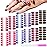 Maitys 168 Pcs 12 Sheets Full Wrap Nail Stickers Polish Strips Gradient Stickers Glitter Self Adhesive DIY Gel Nail Strips Decals with 1 Pcs Fingernail Files for Holiday Decor(Exquisite Style)