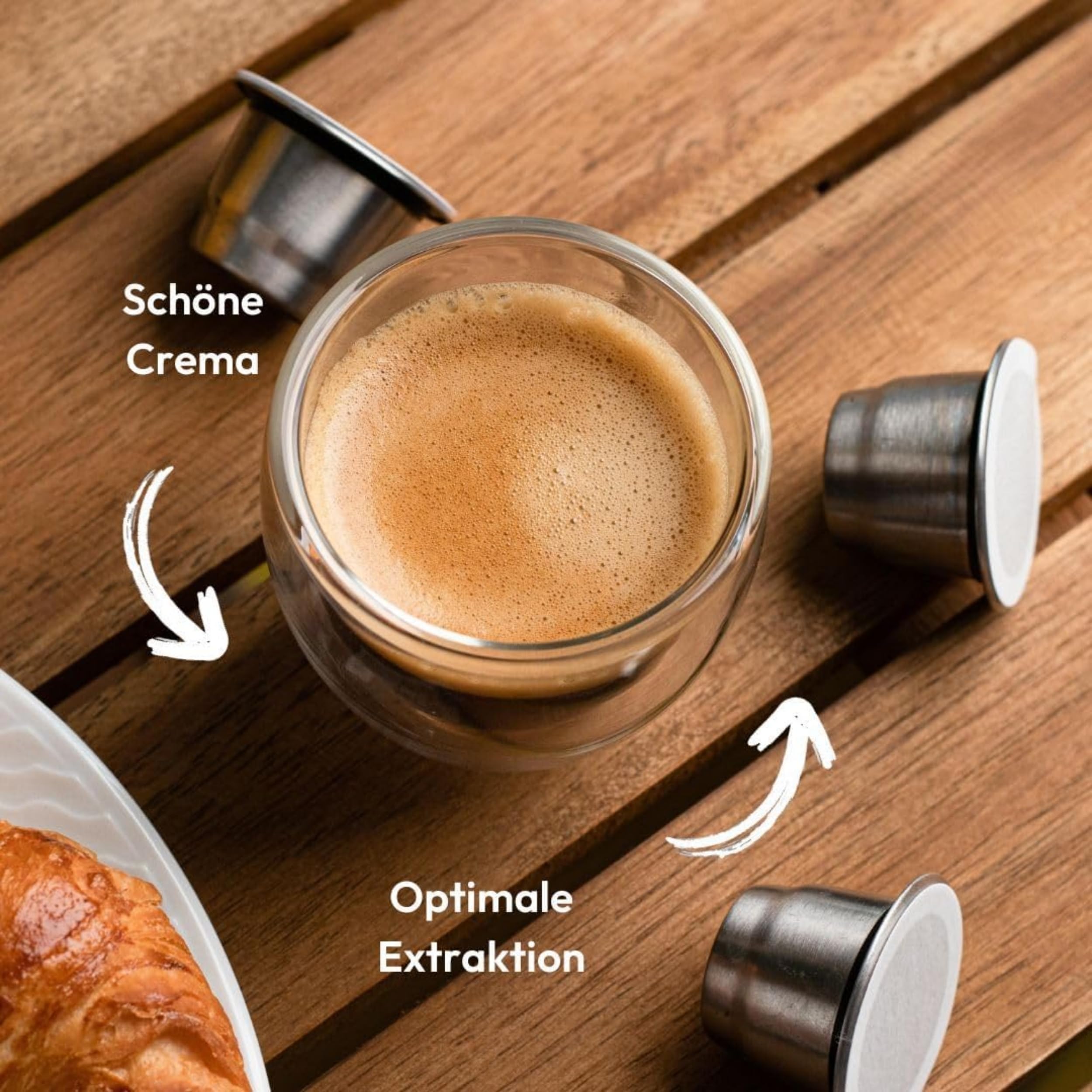 CAPS ME - Kompletny Zestaw Wielokrotnego Użytku do Nespresso Original (1 Shaker + 3 Kapsułki ze Stali Nierdzewnej + 48 Papierowych Pokrywek + Kawa Premium) - Ekonomiczny i Ekologiczny