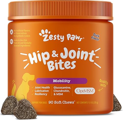 Miniatura 22 de Zesty Paws Mobility Bites - Suplemento para articulaciones para perros, masticables suaves con glucosamina para perros, condroitina y MSM +