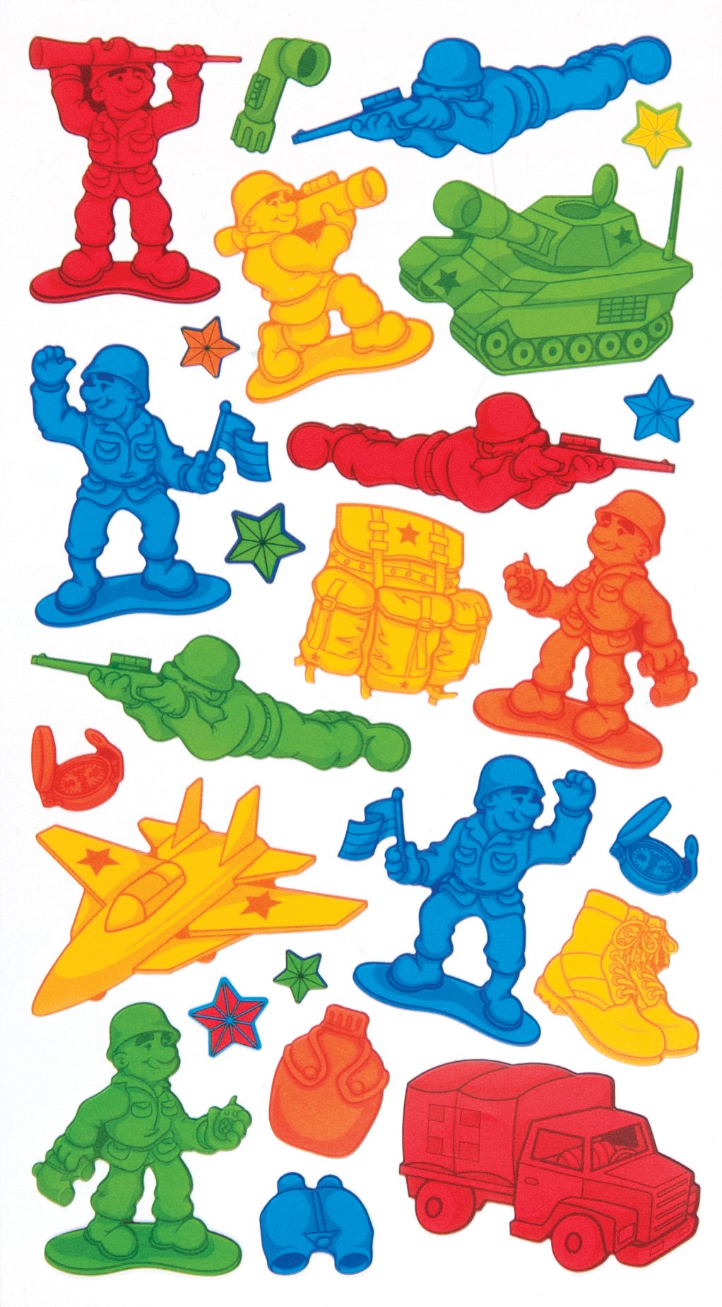 EK Success Brands Decorative Sticko Stickers, Soldiers