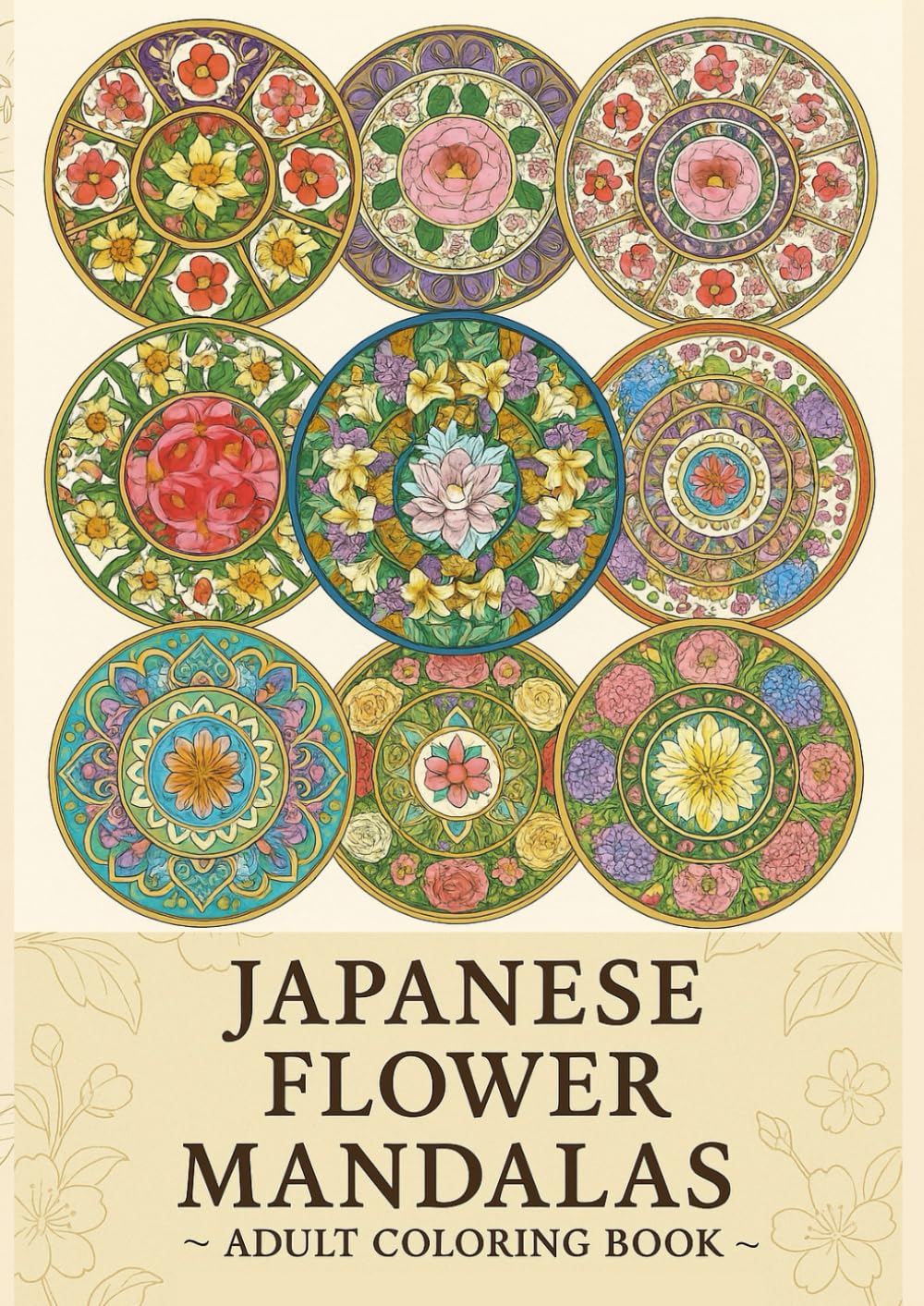 JAPANESE FLOWER MANDALAS　～ADULT COLOR BOOKS ～: 心を整える大人のマンダラ塗り絵 (大人のマンダラ塗り絵シリーズ)
