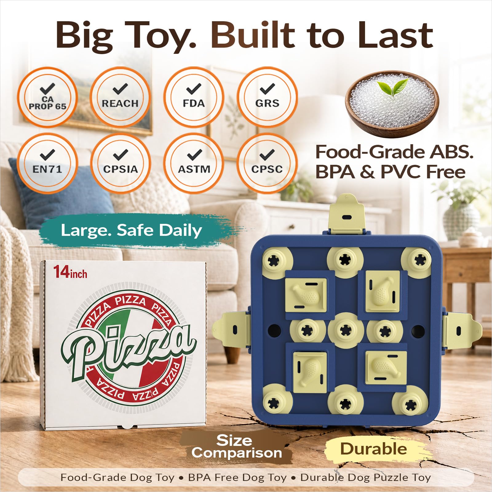 KADTC Cane Puzzle Giocattolo Cucciolo Trattare Giocattoli Cani Dispenser di Cibo Interattivo Doggy Puzzle per IQ Formazione Pet Supplies A