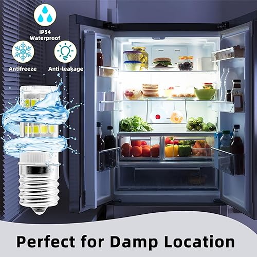 Miniatura 8 de KEI D28A KEL2811 5304517886 5304498578 KEI D28M KEL 2815 - Bombilla LED de repuesto para refrigerador, AC100-265V, 3.8W, E17, base intermedia, 6000 K