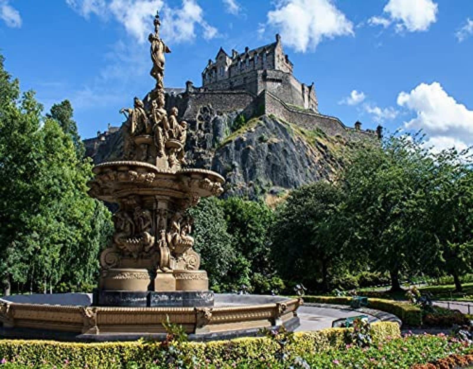 SanZez DIY 5D Diamond Painting，Edinburgh Castle Edinburgh Scotland，Full Drill Crystal Rhinestone Kits 30x40cm