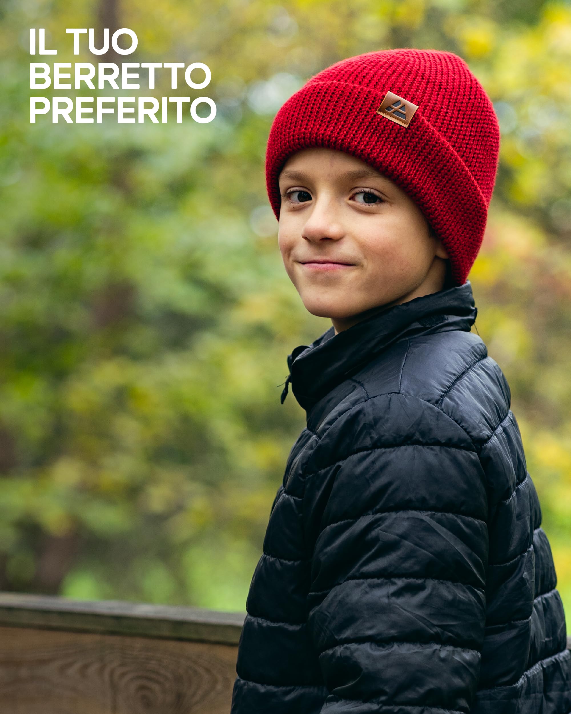 DANISH ENDURANCE Berretto Beanie in Lana Merino e Fodera Pile, Cappello in Maglia, Taglia Unica per Ragazzi e Ragazze, Beanie Invernale, Unisex,