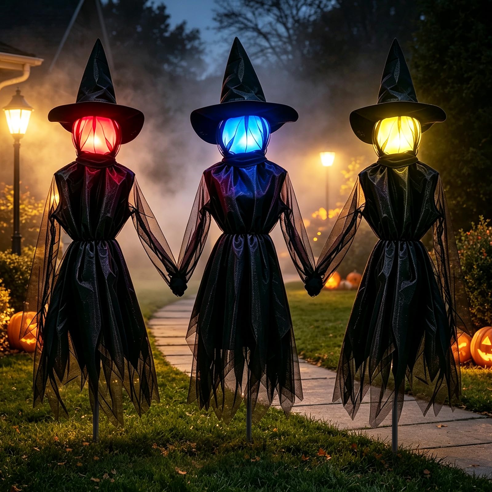 Decorazioni per streghe di Halloween, per esterni, 1,8 m, si tengono per