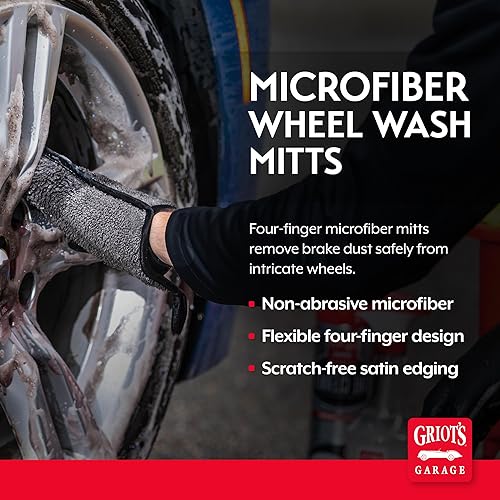 Miniatura 2 de Griot's Garage 11820 - Manoplas de microfibra para lavado de ruedas, limpieza sin arañazos para todas las superficies de las ruedas, juego de 2