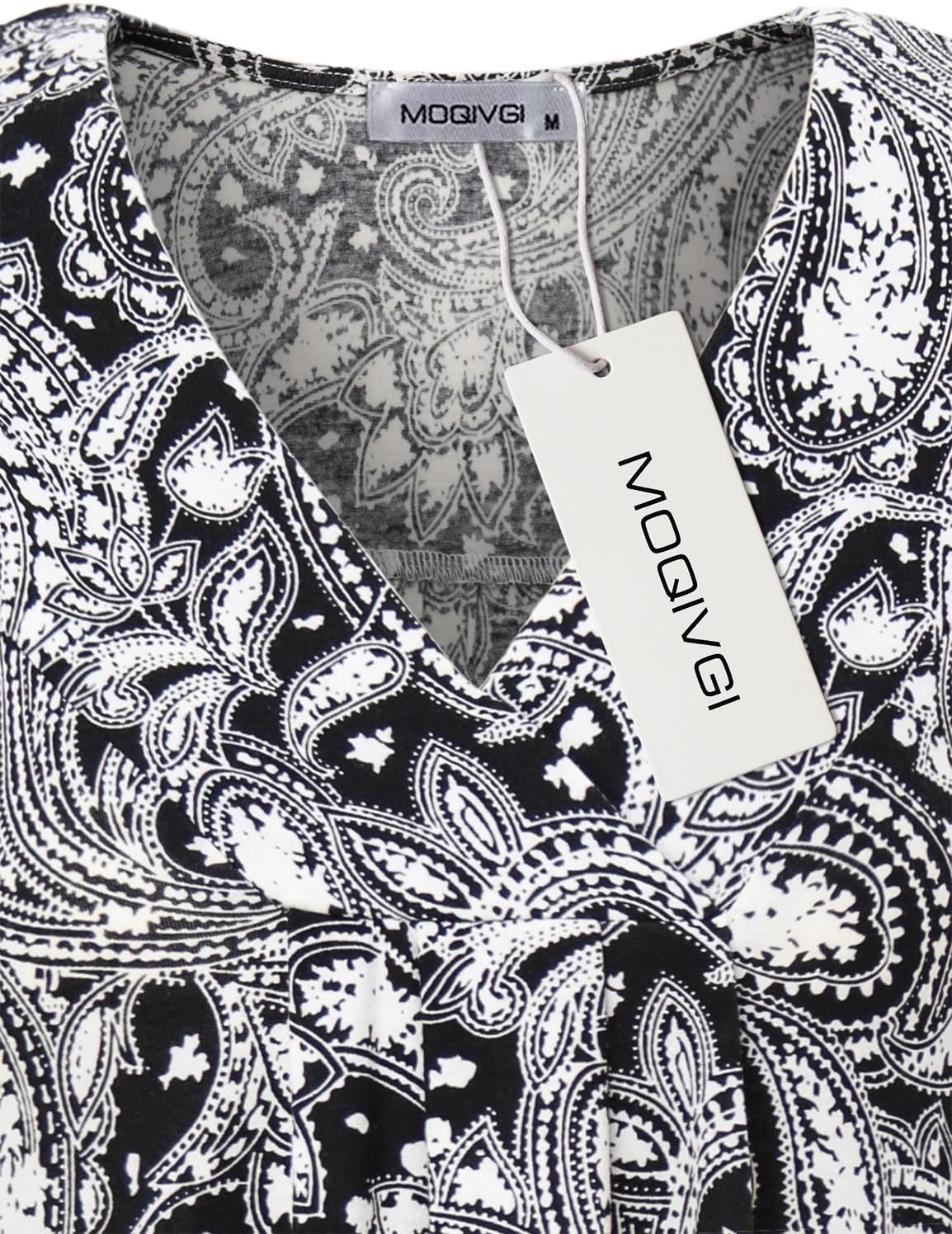 MOQIVGI Womens V Neck Long Sleeve Fashion Casual Blouse Top A-line Flowy Tunic Shirt - Image 5