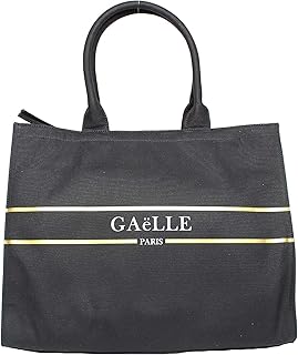 Borsa donna maxi shopper in tessuto canvas nero B22GE17 GBDA2320
