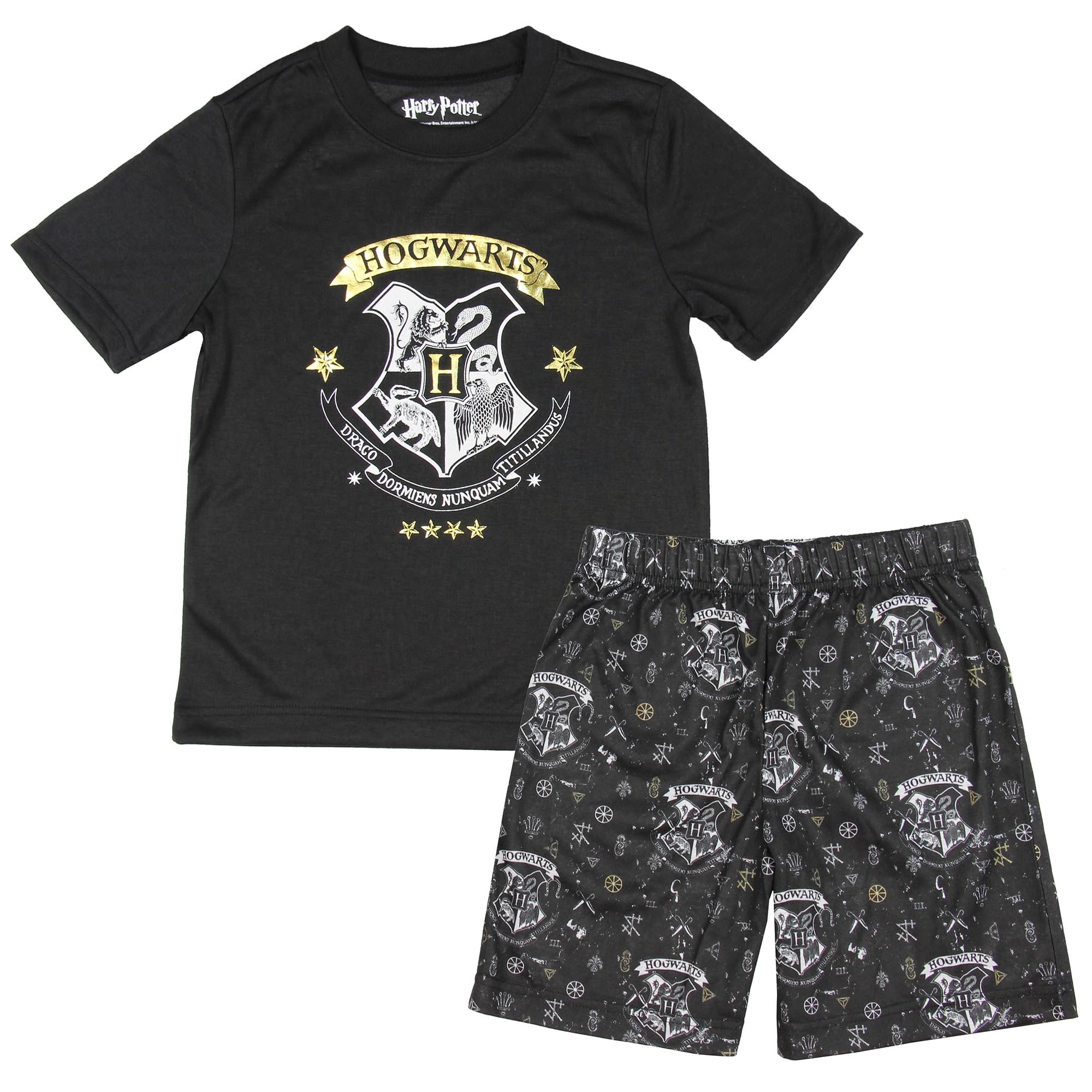 Harry Potter Jungen Hogwarts Wizard Crest Pajama Short Set Hogwarts Wizard Crest Pajama Short Set