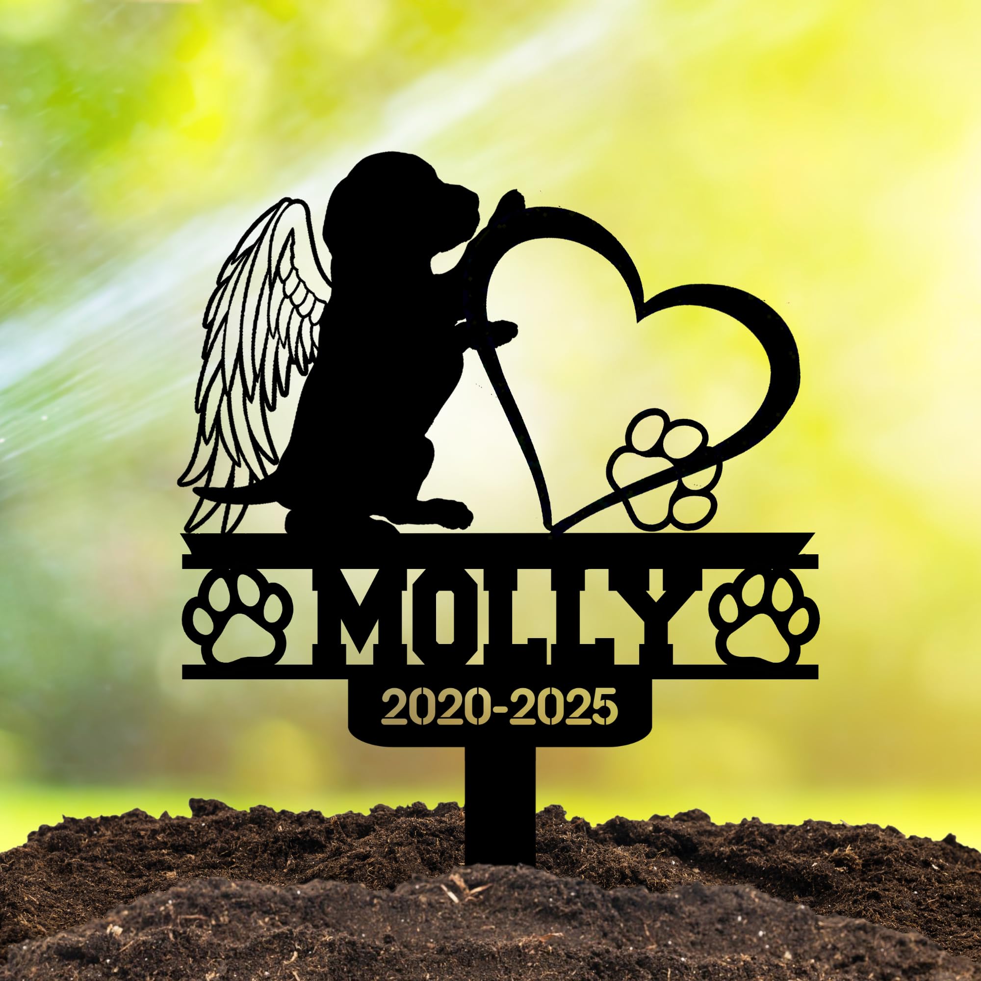 Nestura Custom Dog Grave Markers Outdoor | Personalized Pet Graveyard for Pets Owners | Personalized Pet Grave Markers Dog Memorial Headstone | Best