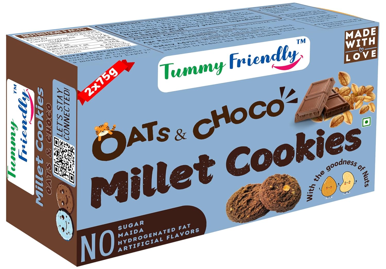 TummyFriendly Foods Oats Choco Millet Cookies for Kids Adults. Millet Biscuits, Ragi, and Jaggery. Healthy Snacks for kids Babies 1 Year Old. Gift the Best Healthy Cookies – Oats, Chocolate – 2x75g TummyFriendly Foods Oats Choco Millet Cookies for Kids Adults. Millet Biscuits, Ragi, and Jaggery. Healthy Snacks for kids Babies 1 Year Old. Gift the Best Healthy Cookies – Oats, Chocolate – 2x75g