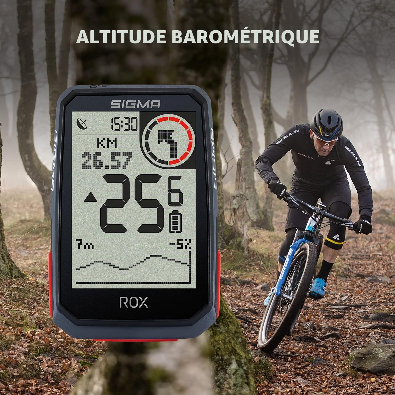 SIGMA ROX 4.0 Black Ordinateur De Vélo sans Fil, avec GPS Et Navigation, avec Support GPS, Navigation De Plein Air par GPS avec Mesure D’Altitude, Noir