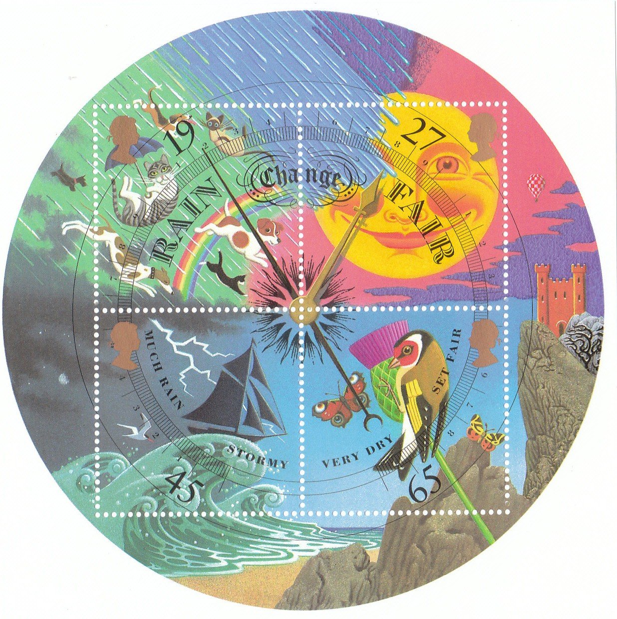Royal Mail 2001 The Weather Miniature Sheet.