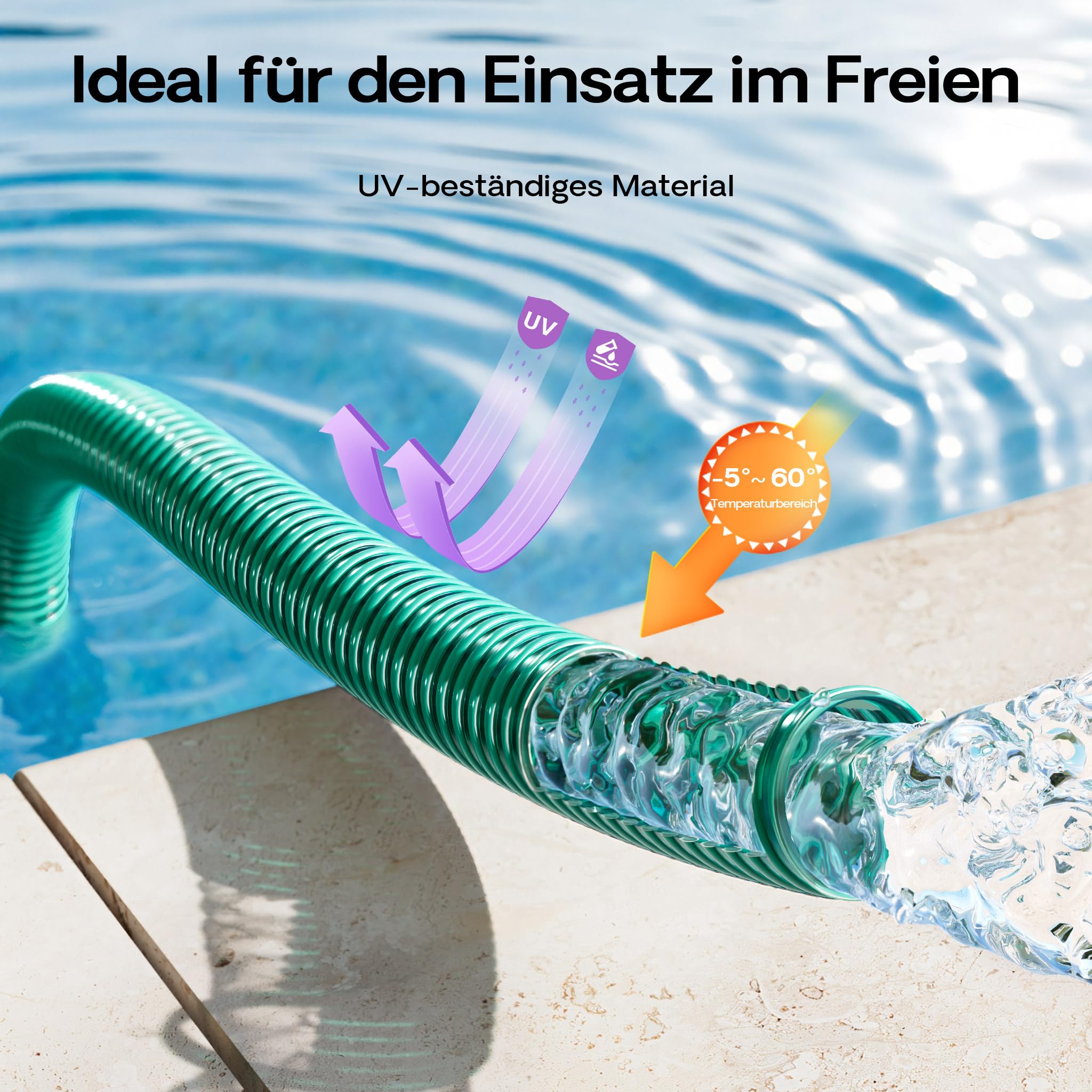 5m Förderschlauch 25mm (1") - sehr flexibel UV-Beständig