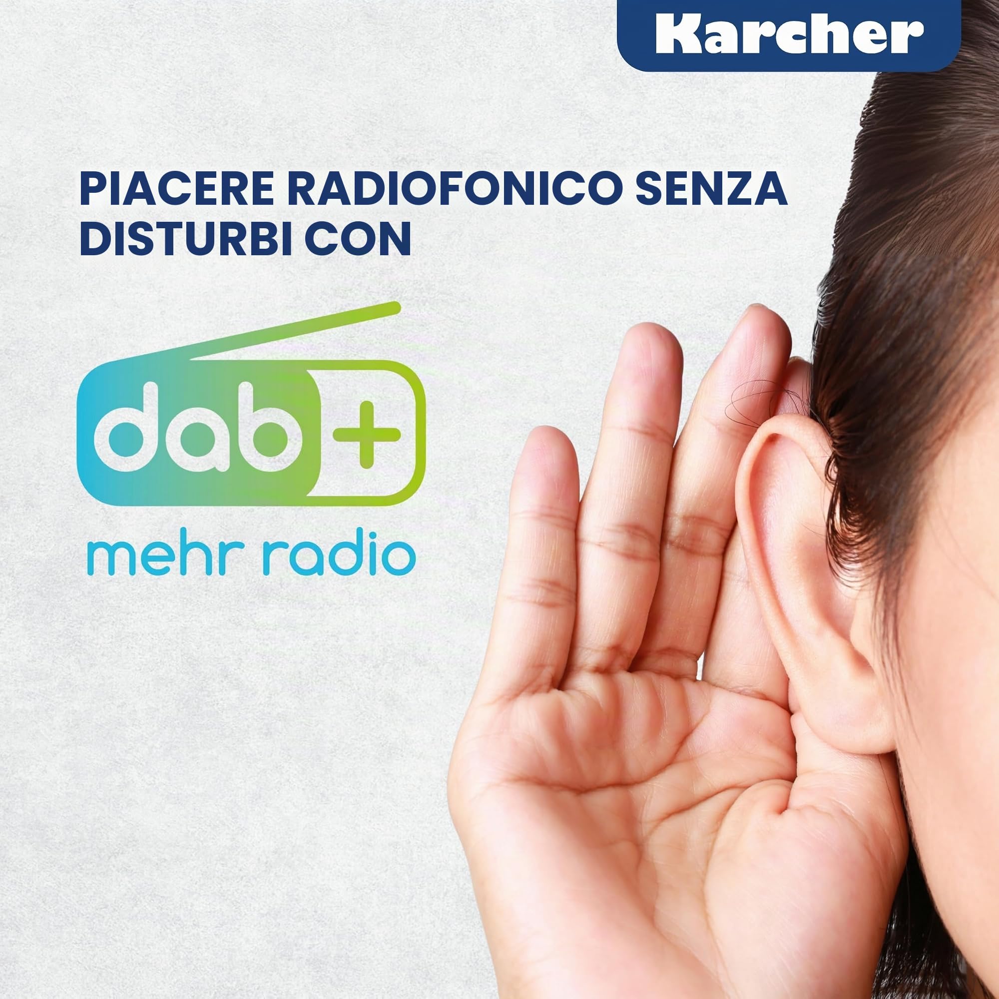 Karcher MC 6475D - Impianto stereo compatto con lettore CD, radio DAB+ / FM, Bluetooth 5.4, riproduzione MP3 tramite USB/AUX, centro musicale con 20 Watt RMS, sveglia e telecomando