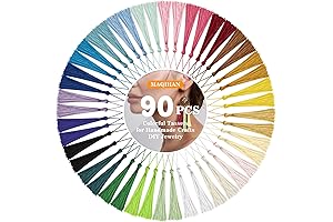 90-Piece Silk Tassels for Diverse Handmade Crafts, Jewelry, and Home Décor Projects