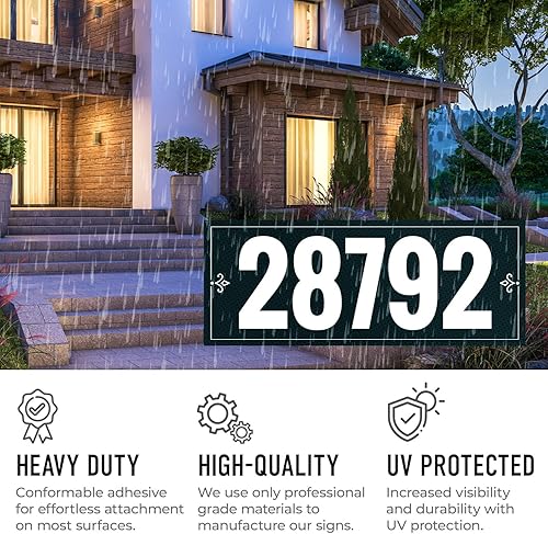 Miniatura 4 de Adhesivo reflectante de números de buzón para exterior, 1.5 pulgadas, para buzón, ventanas, puertas, camiones y hogares, números de dirección de