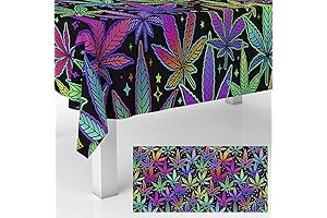 Neon Dope Tablecloths for Weed-Themed Parties