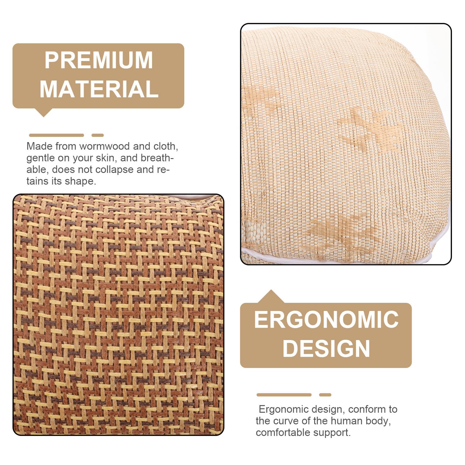 Nackenrolle zum Schlafen aus EIS Silk mit Baumwolle Sanfte Nackenstütze und Waschbare Kissenrolle für Sommerurlaub und Erholsamen Schlaf