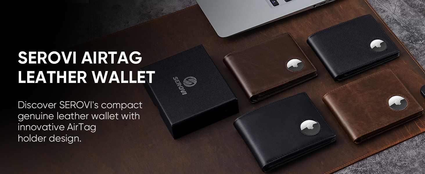 Amazon.com: Mens Wallet with AirTag holder,Genuine Leather Bifold