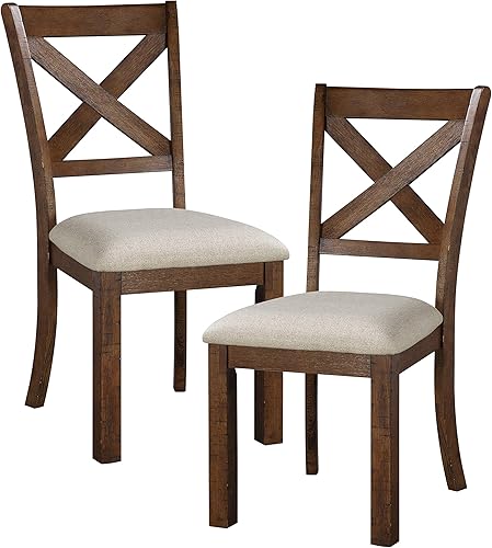 Lexicon Jones - Silla de comedor (juego de 2), color marrón disponible en Yaxa Peru
