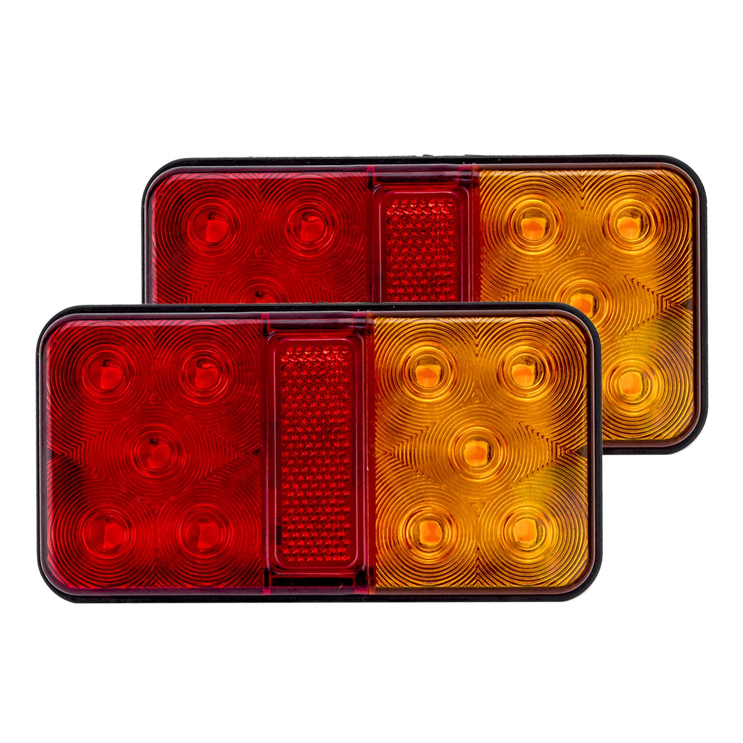 CICMOD Led Trailer Light 2pcs 12V-80V Turn Signal Brake Running Tail Stop Light for Truck Boat Pickup Camper RV UTV Vans